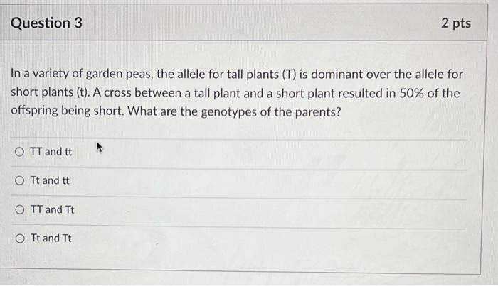 Question 1 2 Pts The Abo Blood Group System Of Humans Is An Autosomal Trait That Has Three Alleles As Follows Ia Prote 3