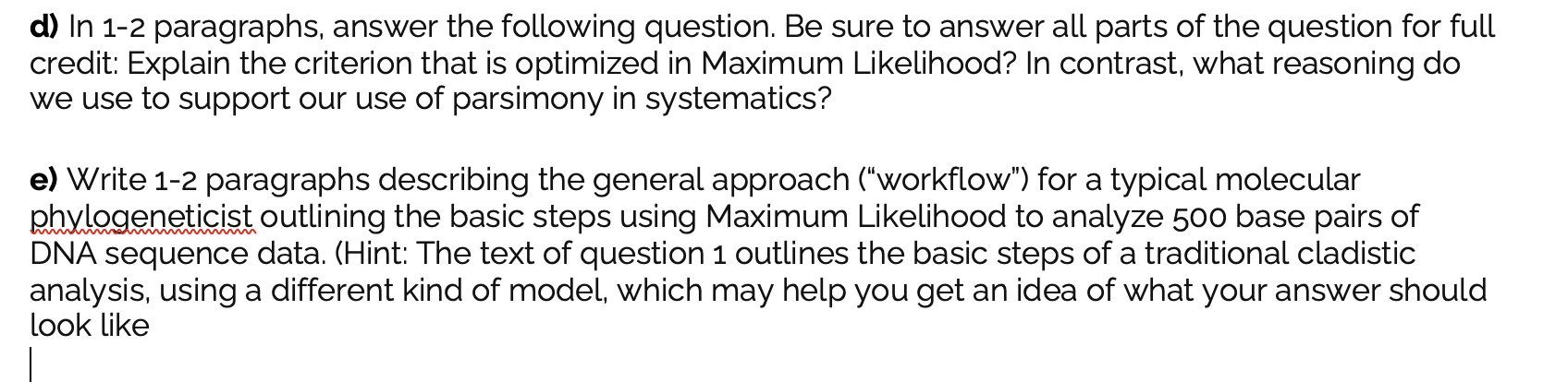 D In 1 2 Paragraphs Answer The Following Question Be Sure To Answer All Parts Of The Question For Full Credit Explai 1
