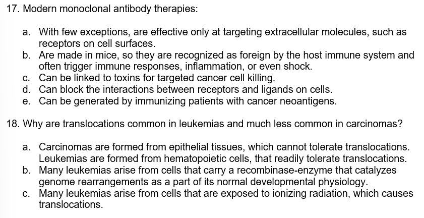 17 Modern Monoclonal Antibody Therapies A With Few Exceptions Are Effective Only At Targeting Extracellular Molecule 1