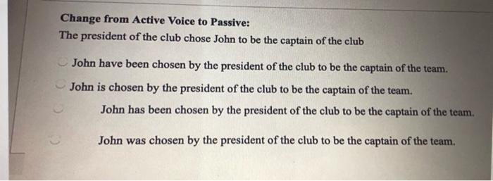 English Change From Passive To Active Or Active To Passive Voice Change From Passive To Active Or Active To Passive Voic 10