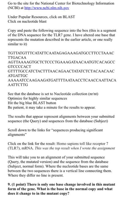 Go To The Site For The National Center For Biotechnology Information Ncbi At Http Www Ncbi Nlm Nih Gov Under Popular 1