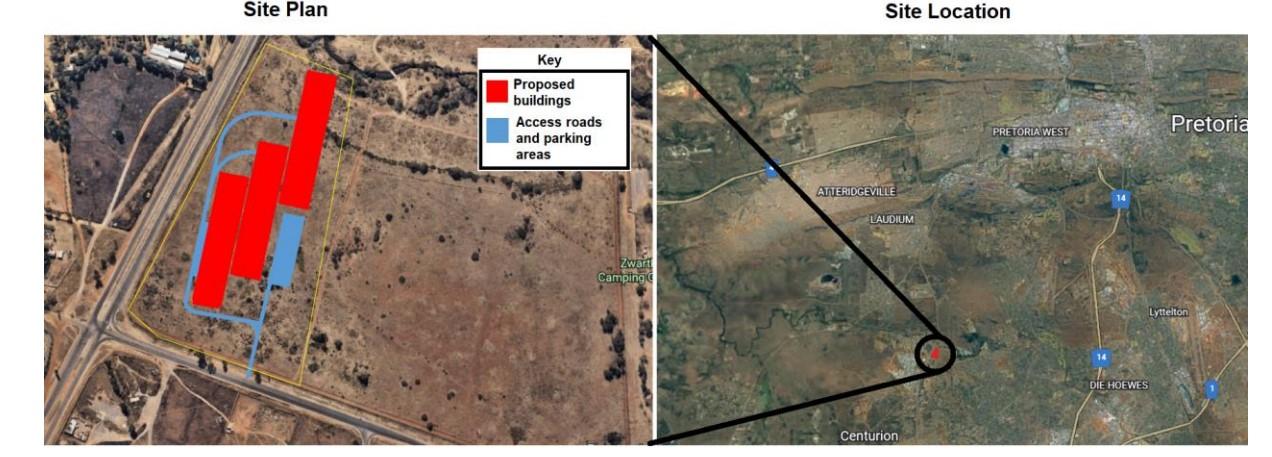 Site Plan Site Location Key Proposed Buildings Access Roads And Parking Areas Pretoria Pretoria West Atteridgeville Laud 1
