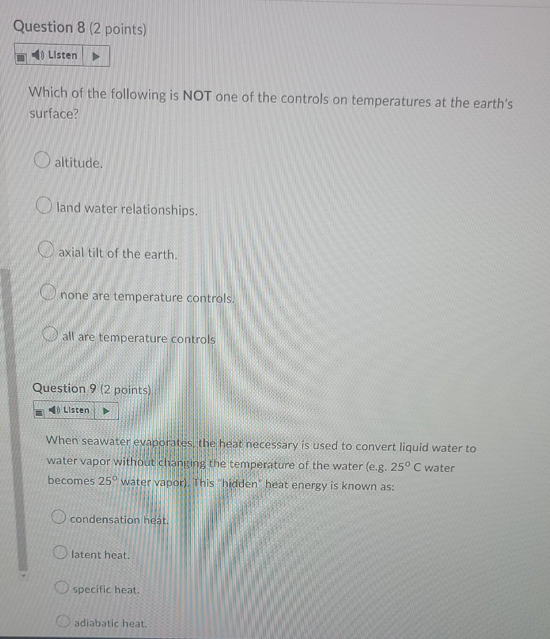 Question 8 And 9 On Geo Homework 1