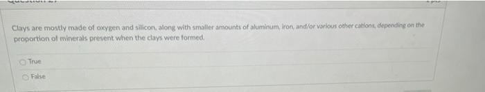 Which One Of The Following Statements Is False Generally Sandy Soil With Little Om Will Have Low Cec While Clay Soil W 4