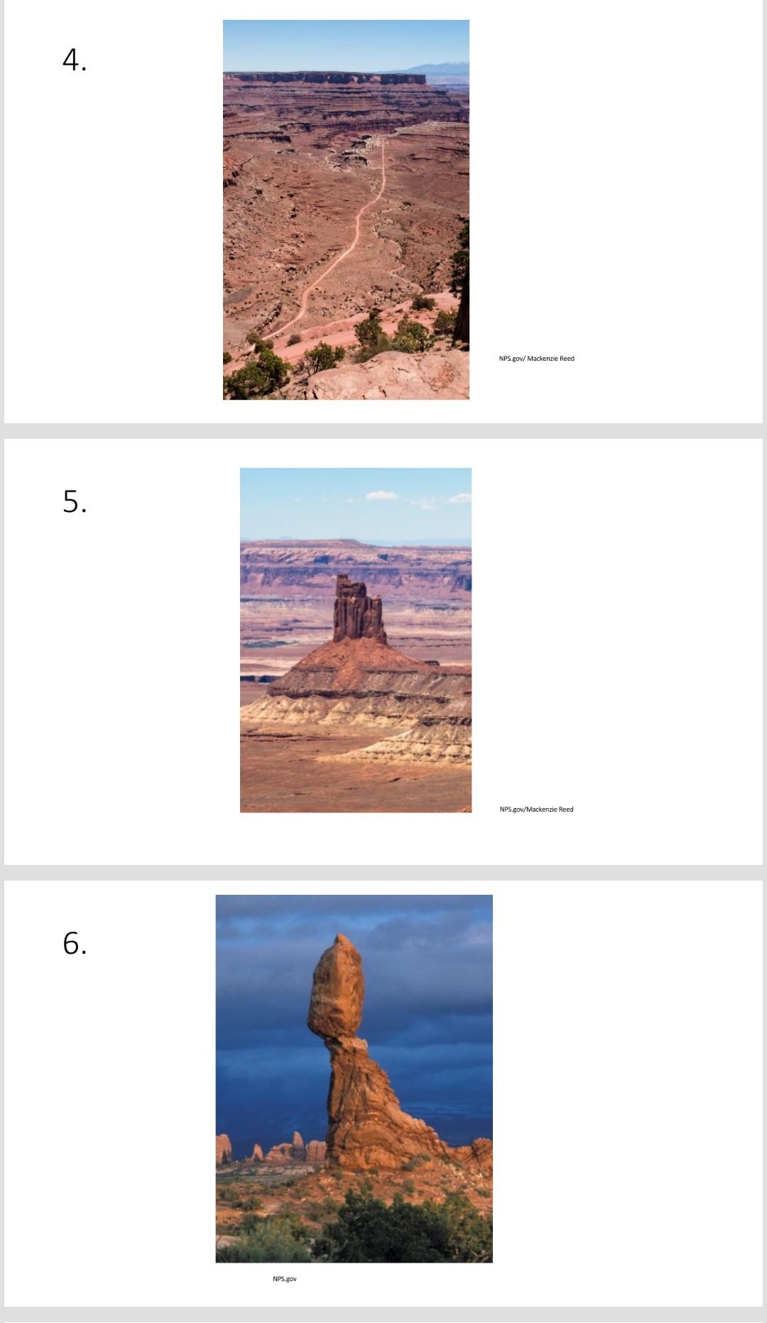 Using These Terms Find The Correct One For Those Images Terms Hanging Valley Trough Or U Shaped Valley Horn Cirque B 1