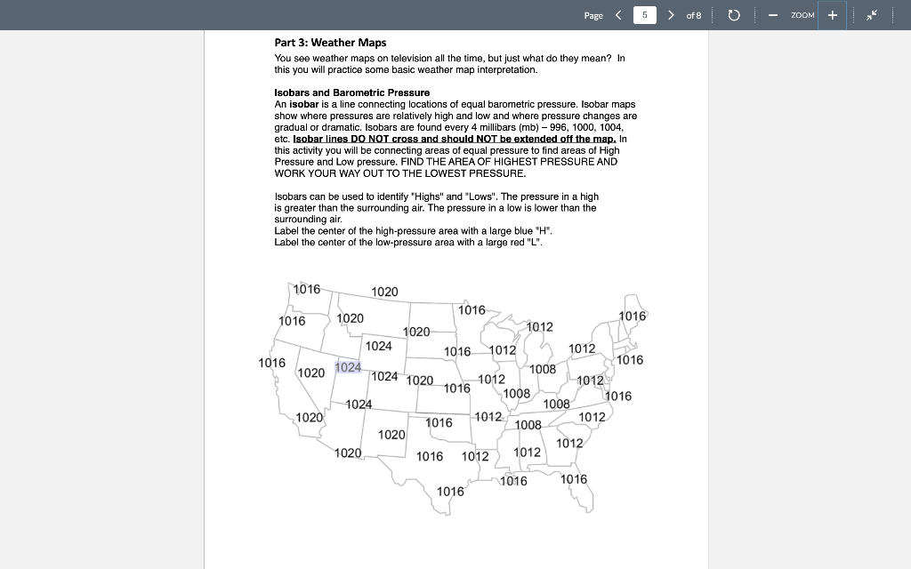 Page Of 8 Zoom Part 3 Weather Maps You See Weather Maps On Television All The Time But Just What Do They Mean In 1