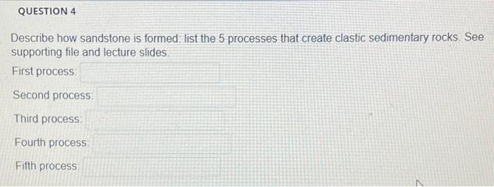 Question 1 Write The Single Major Component Mineral Of Most Sandstones Hint This Mineral Is The Reason Why Sand In Man 2