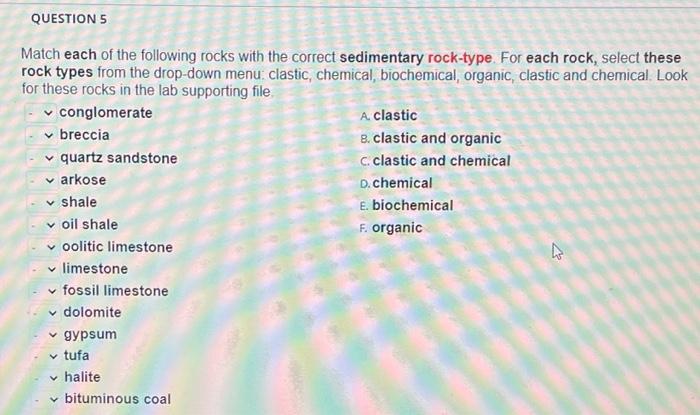 Question 1 Write The Single Major Component Mineral Of Most Sandstones Hint This Mineral Is The Reason Why Sand In Man 3