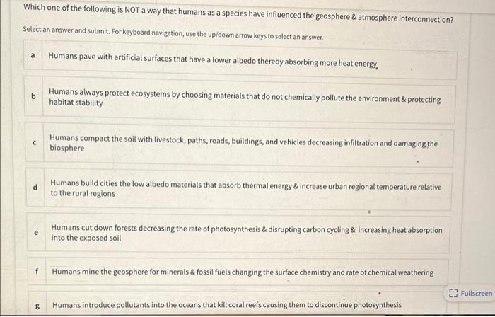 Which One Of The Following Is Not True Of Atmospheric Carbon Dioxide Fluctuations Select An Answer And Submit For Keybo 5