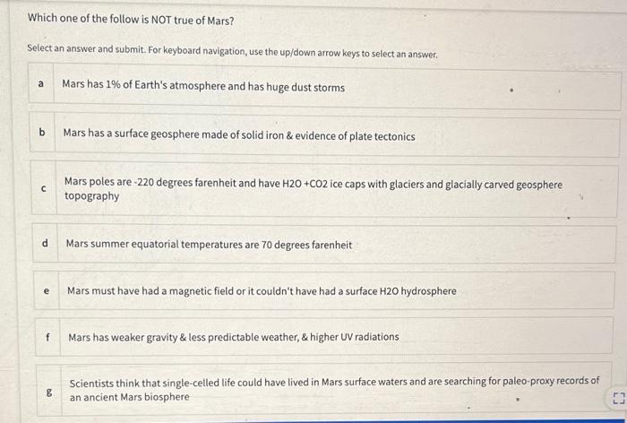 Which One Of The Following Is Not True Of Our Solar System S Planets Select An Answer And Submit For Keyboard Navigati 2