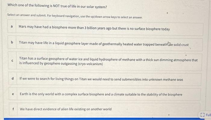 Which One Of The Following Is Not True Of Our Solar System S Planets Select An Answer And Submit For Keyboard Navigati 3