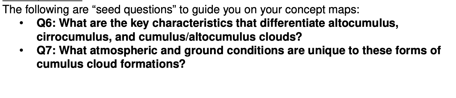The Following Are Seed Questions To Guide You On Your Concept Maps Q6 What Are The Key Characteristics That Differ 1