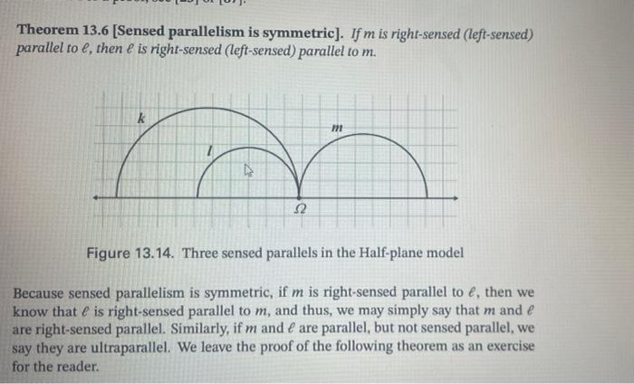 Theorem 13 6 Sensed Parallelism Is Symmetric If M Is Right Sensed Left Sensed Parallel To E Thene Is Right Sensed 1