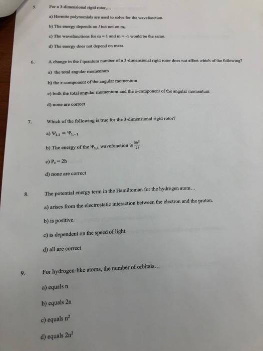 1 For Rotational Motion Of A Mass In 2 Dimensions The Moment Of Inertiais A B M C D None Are Correct 2 If The 2