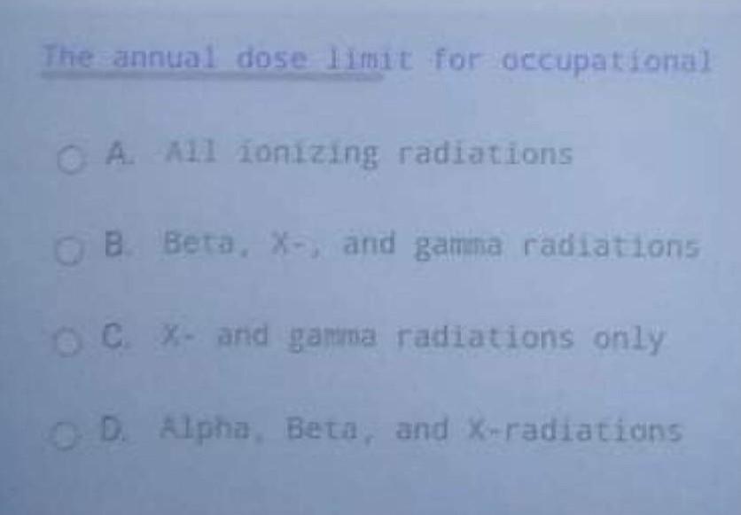 A Deterministic Effect Select One O A Has No Threshold In Dose And The Severity Of The Effect Increases With Dose B 2
