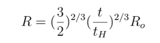 In A Flat Universe K 0 And Lambda 0 The Scale Factor Depends On Time According To Where T H Is The Hubble Time 1 H 1