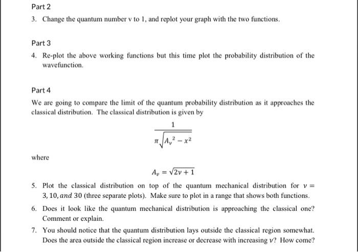 Background The Potential Energy Of A Harmonic Oscillator Is Given By Vcr A Solution For The Quantum Mechanical Harmonic 3