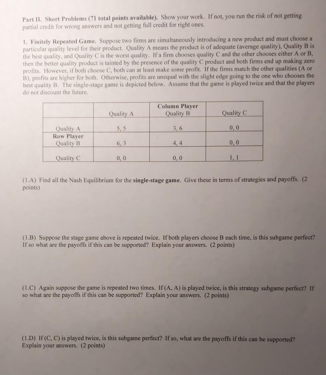 Game Theory 1