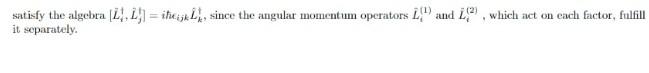 Prove That The Total Angular Momentuan Operators Actug On The Product Repecsentation 1 2 M 2 In The Form U 7 3