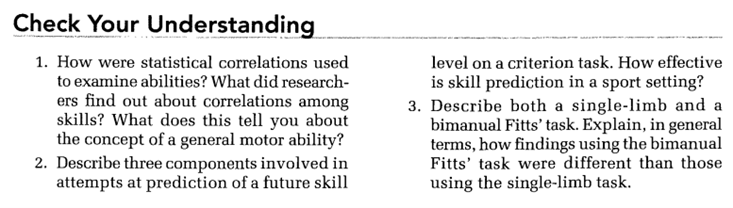 Check Your Understanding 1 How Were Statistical Correlations Used To Examine Abilities What Did Research Ers Find Out 1