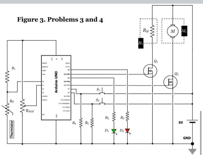 Question 4 You Have The Arduino Circuit In Fig 3 You Must Design A System That Executes The Following Tasks Read Th 2