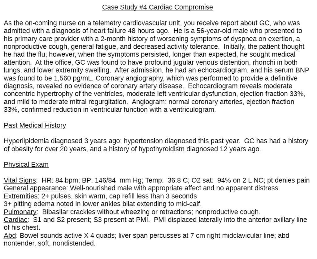 I Like Someone To Provide Details To The Following Questions 1 Based On The Physical Assessment Findings What Areas A 1