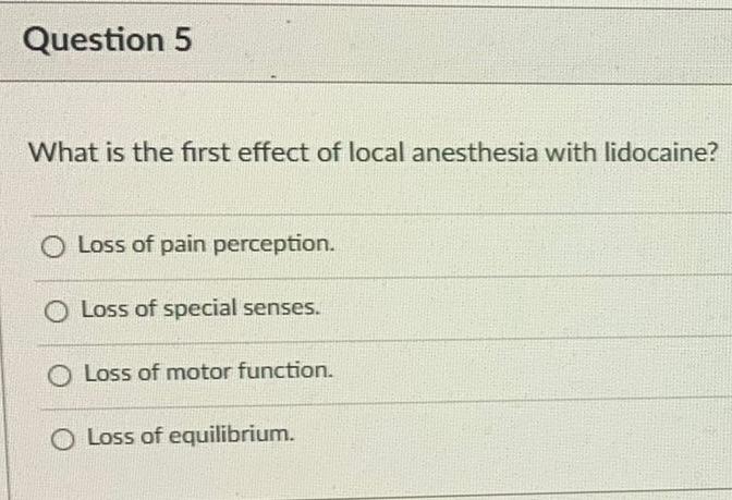 Question 1 Which Stage Is Between Analgesia And Surgical Anesthesia O Medullary Depression Coma O Excitement Alertnes 5
