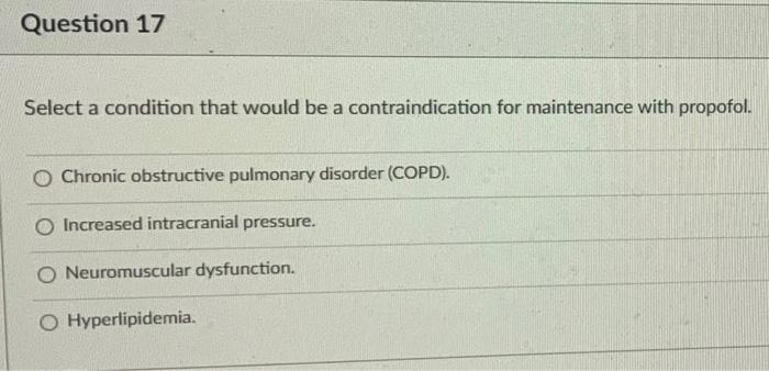 Question 16 The Use Of Morphine For Severe Pain Would Be Contraindicated In A Patient With O Schizophrenia O Cancer O 2