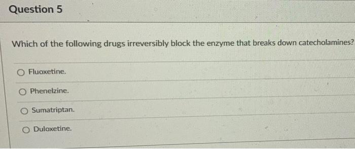 Question 1 The Principal Inhibitory Neurotransmitter In The Central Nervous System Cns Is O Serotonin O Gaba O Dopam 5