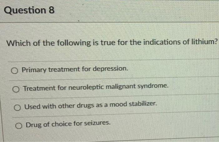 Question 6 The Primary Site Of Action Of Barbiturates In The Cns Is The Dopamine Receptor O Gaba Receptor O Histamine 3