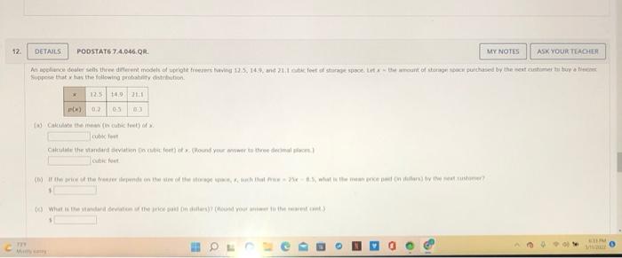 12 Details Podstat674046 Qr My Notes Ask Your Teacher An Appliance Dealer Sell The Model Of Protecting 225 14 And 211 Et 1