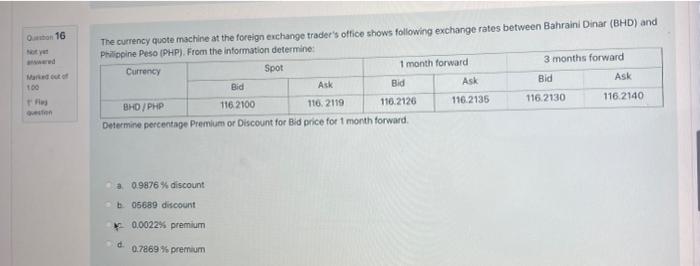 16 Yet Maret 100 The Currency Quote Machine At The Foreign Exchange Trader S Office Shows Following Exchange Rates Betwe 1