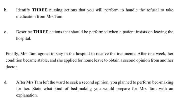 Mrs Tam 73 Year Old Was Admitted For Hypertension After Assessing Her Blood Pressure You Administered An Antihyperte 2