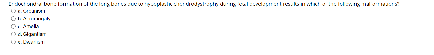 Endochondral Bone Formation Of The Long Bones Due To Hypoplastic Chondrodystrophy During Fetal Development Results In Wh 1