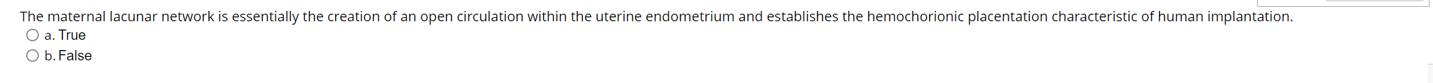 The Maternal Lacunar Network Is Essentially The Creation Of An Open Circulation Within The Uterine Endometrium And Estab 1