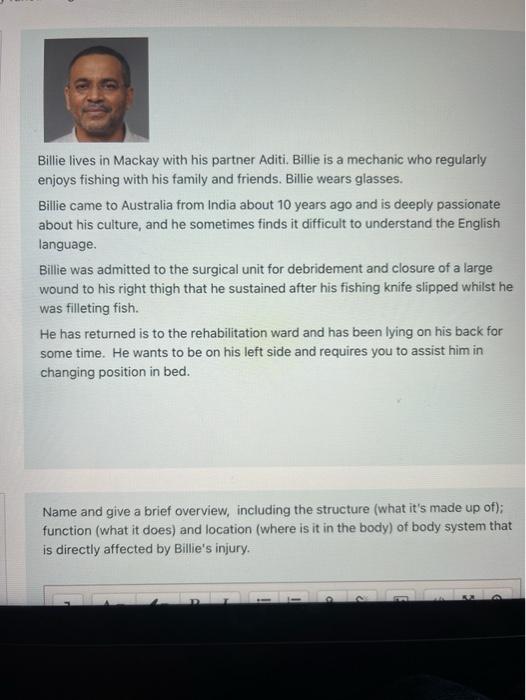 Billie Lives In Mackay With His Partner Aditi Billie Is A Mechanic Who Regularly Enjoys Fishing With His Family And Fri 3