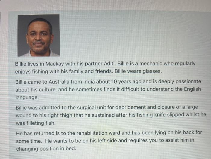 Billie Lives In Mackay With His Partner Aditi Billie Is A Mechanic Who Regularly Enjoys Fishing With His Family And Fri 2