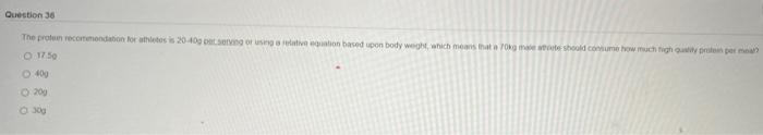 Question 36 The Prolon Recommendation For This Is 20 400 Org Lative Ion Based Upon Body Weghahich Means That We Should C 1