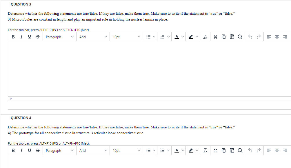 Question 3 Determine Whether The Following Statements Are True False If They Are False Make Them True Make Sure To Wr 1
