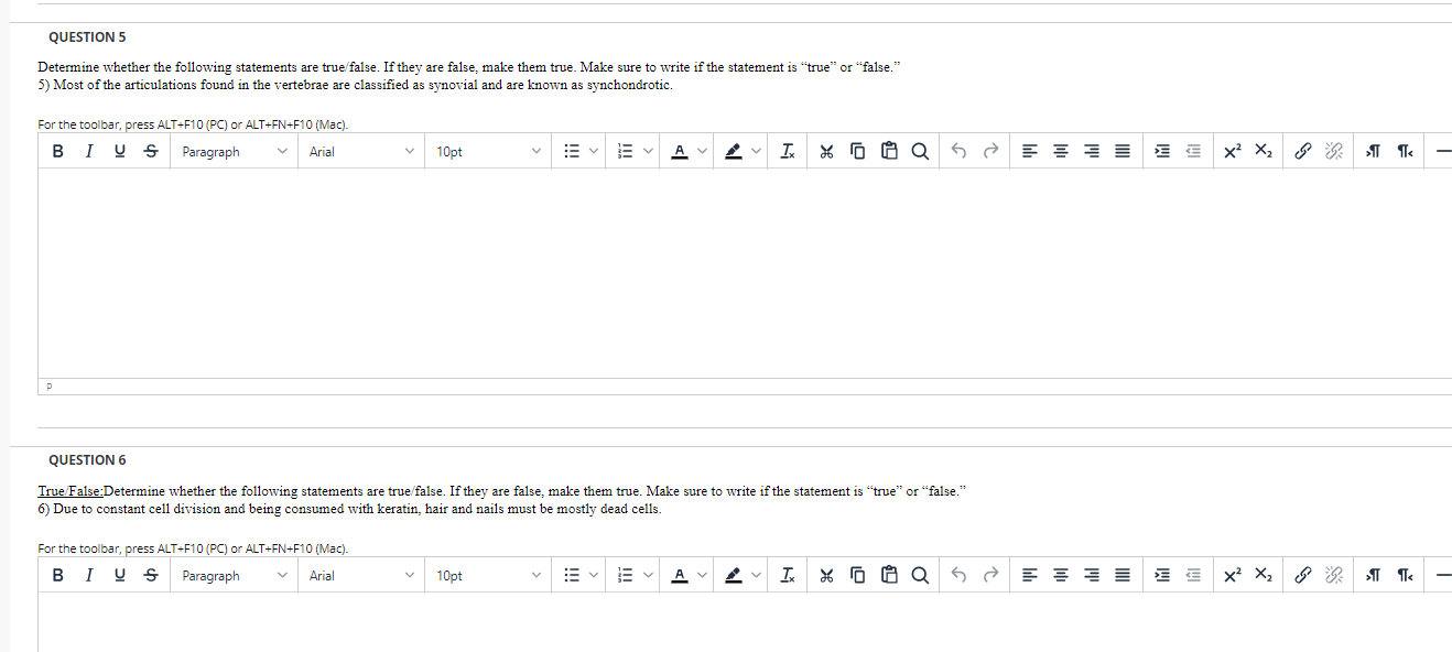 Question 5 Determine Whether The Following Statements Are True False If They Are False Make Them True Make Sure To Wr 1