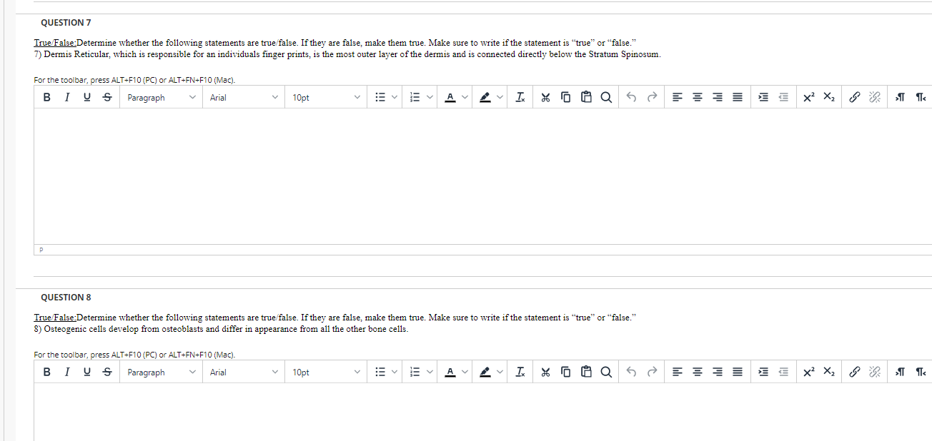 Question 7 7 True False Determine Whether The Following Statements Are True False If They Are False Make Them True Ma 1