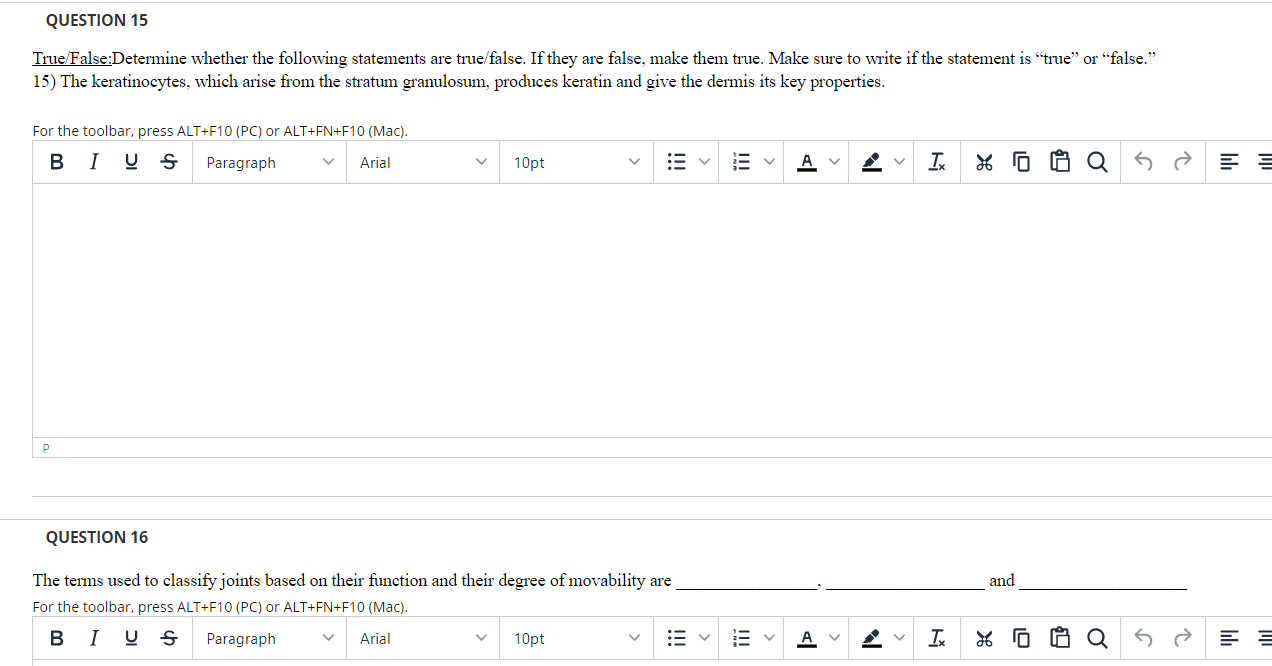Question 15 True False Determine Whether The Following Statements Are True False If They Are False Make Them True Mak 1