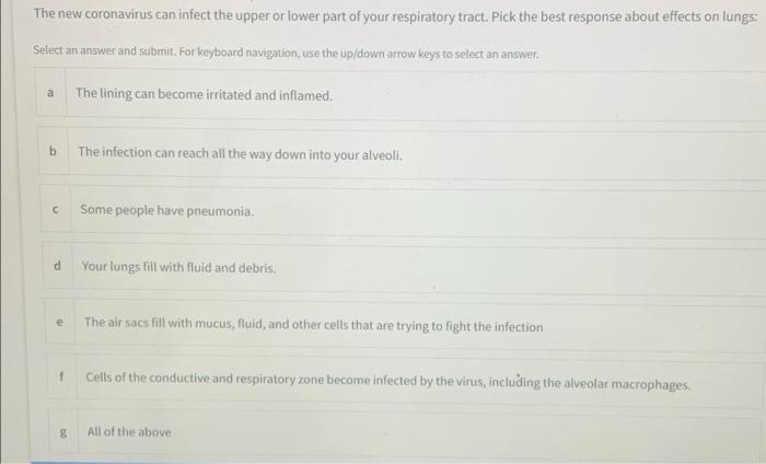 One Of These Works To Slow Down The Spread Of Covid 19 Select An Answer And Submit For Keyboard Navigation Use The U 8