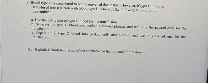 Blood Typing Around 1900 Karl Landsteiner Discovered That There Are At Least Four Different Kinds Of Human Blood Deter 5