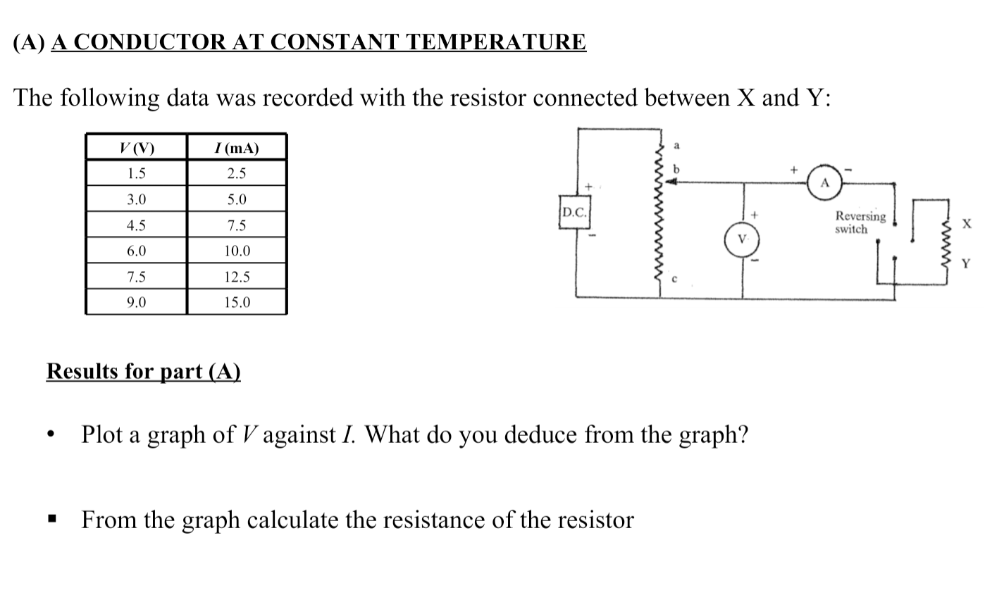 The Relationship Between Current And Voltage Aims In This Experiment You Will Investigate The Behaviour Of Three Differe 5