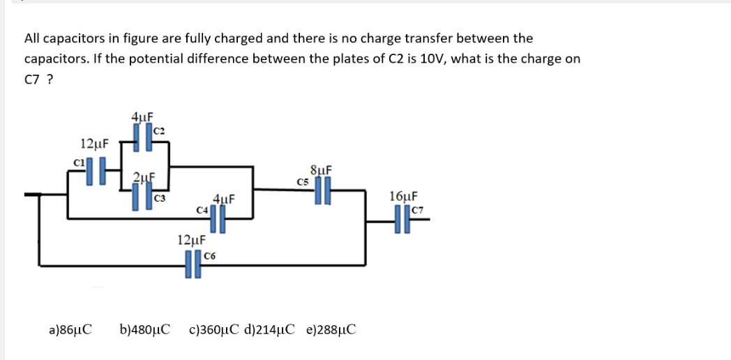 All Capacitors In Figure Are Fully Charged And There Is No Charge Transfer Between The Capacitors If The Potential Diff 1