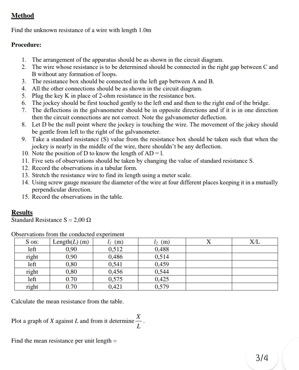 The Determination Of Resistance And Resistivity Aims A To Acquaint You With An Important Bridge Circuit The Wheatsto 3