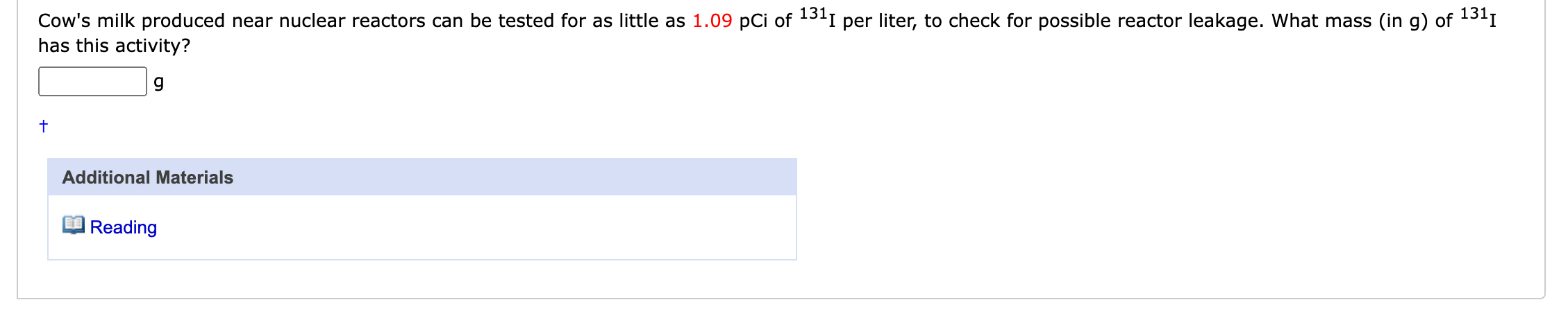 Cow S Milk Produced Near Nuclear Reactors Can Be Tested For As Little As 1 09 Pci Of 1311 Per Liter To Check For Possib 1