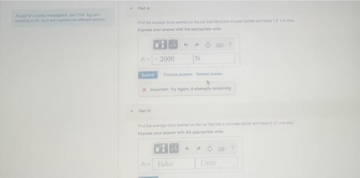Para To Press Your War With The 2000 N Incorrect Try Again Wompte Remaining Part Er Your Answer With The Propriate Vale 1