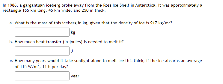 In 1986 A Gargantuan Iceberg Broke Away From The Ross Ice Shelf In Antarctica It Was Approximately A Rectangle 165 Km 1